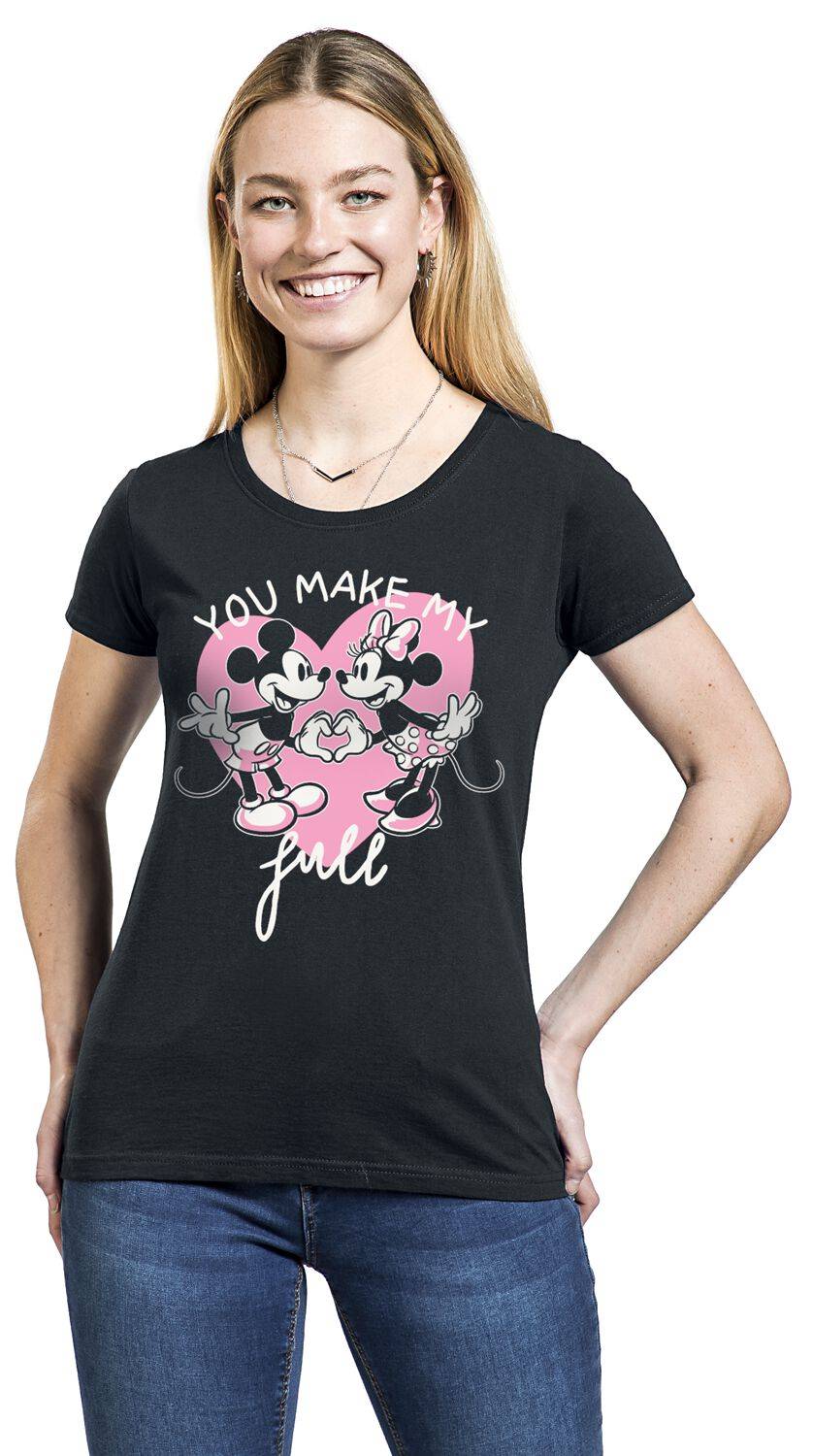 EMP "Mickey And Minnie Mouse - You Make My Heart Full" T-Shirt Schwarz Von Micky Maus