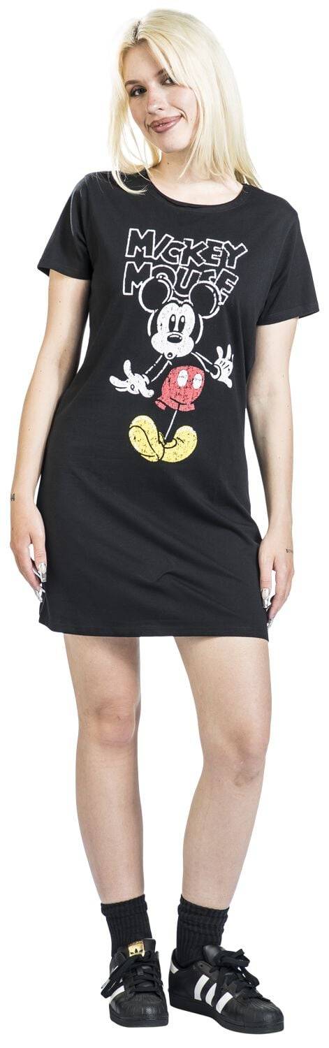 EMP "Mickey Mouse" Kurzes Kleid Schwarz Von Micky Maus