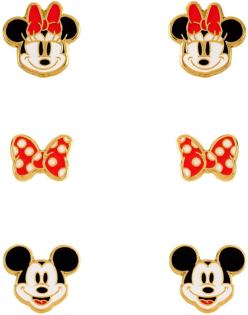EMP "Mickey und Minnie" Ohrstecker-Set goldfarben von Micky Maus