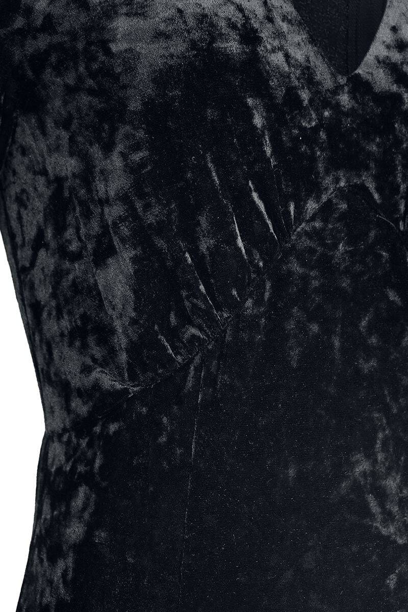 EMP "Miley Black Dress" Langes Kleid Schwarz Von Timeless London