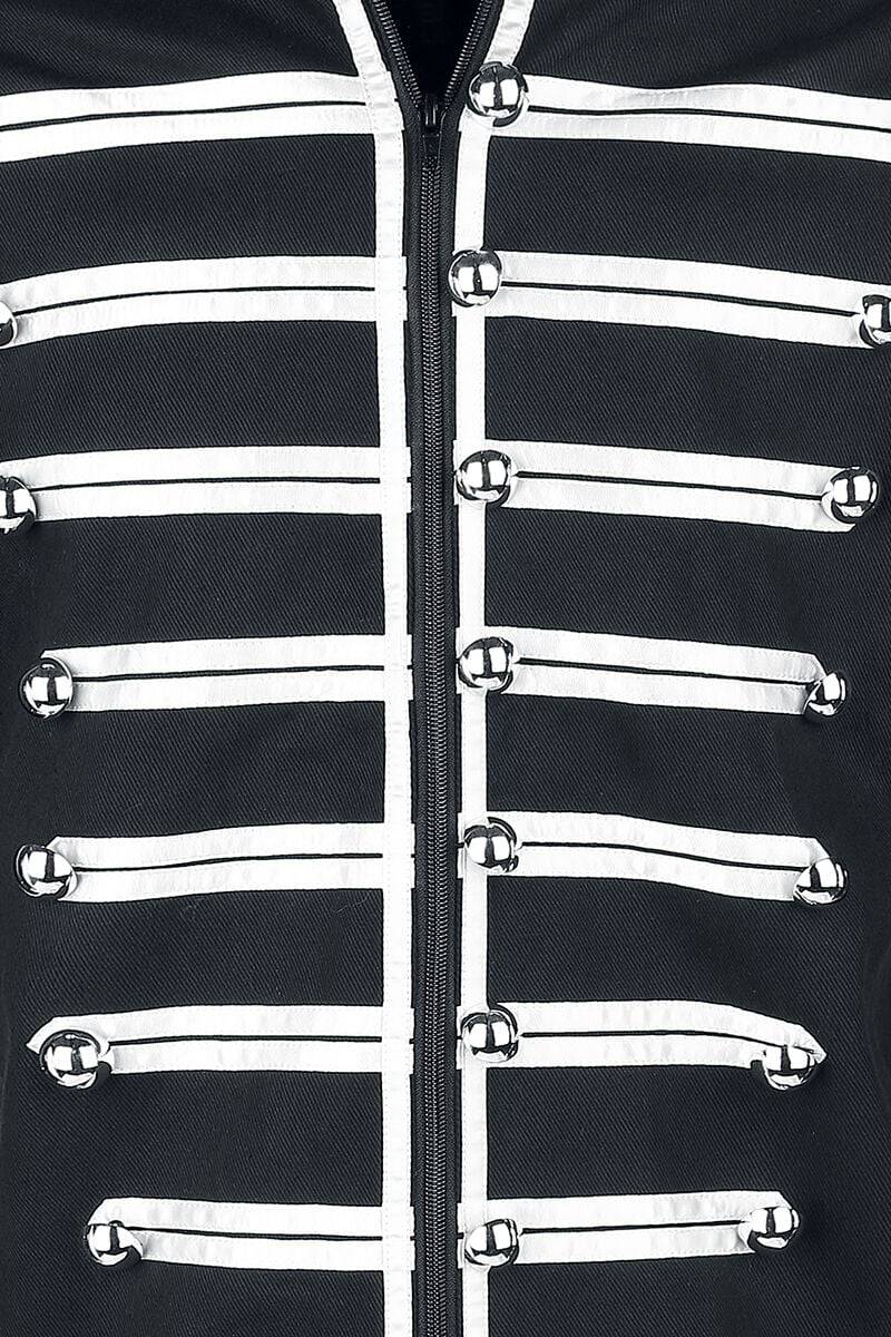 EMP "Military Drummer" Uniformjacke Schwarz/silberfarben Von Banned Alternative