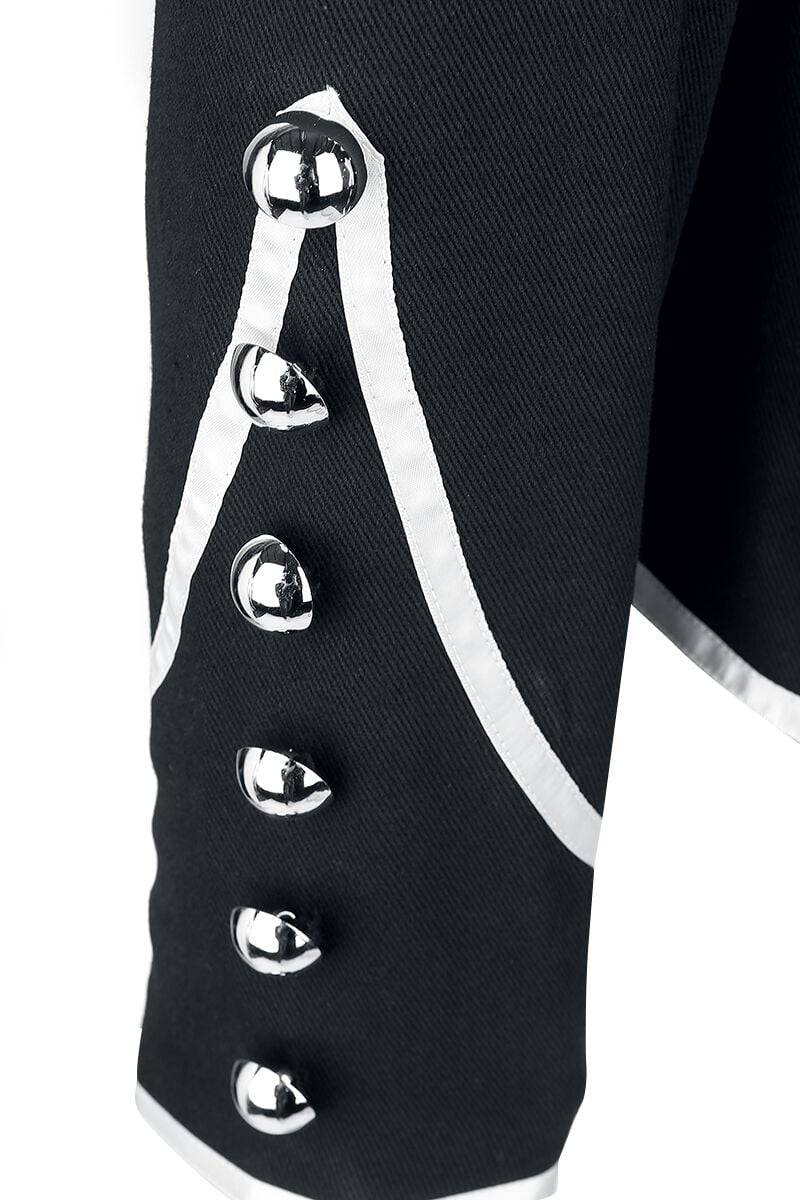 EMP "Military Drummer" Uniformjacke Schwarz/silberfarben Von Banned Alternative
