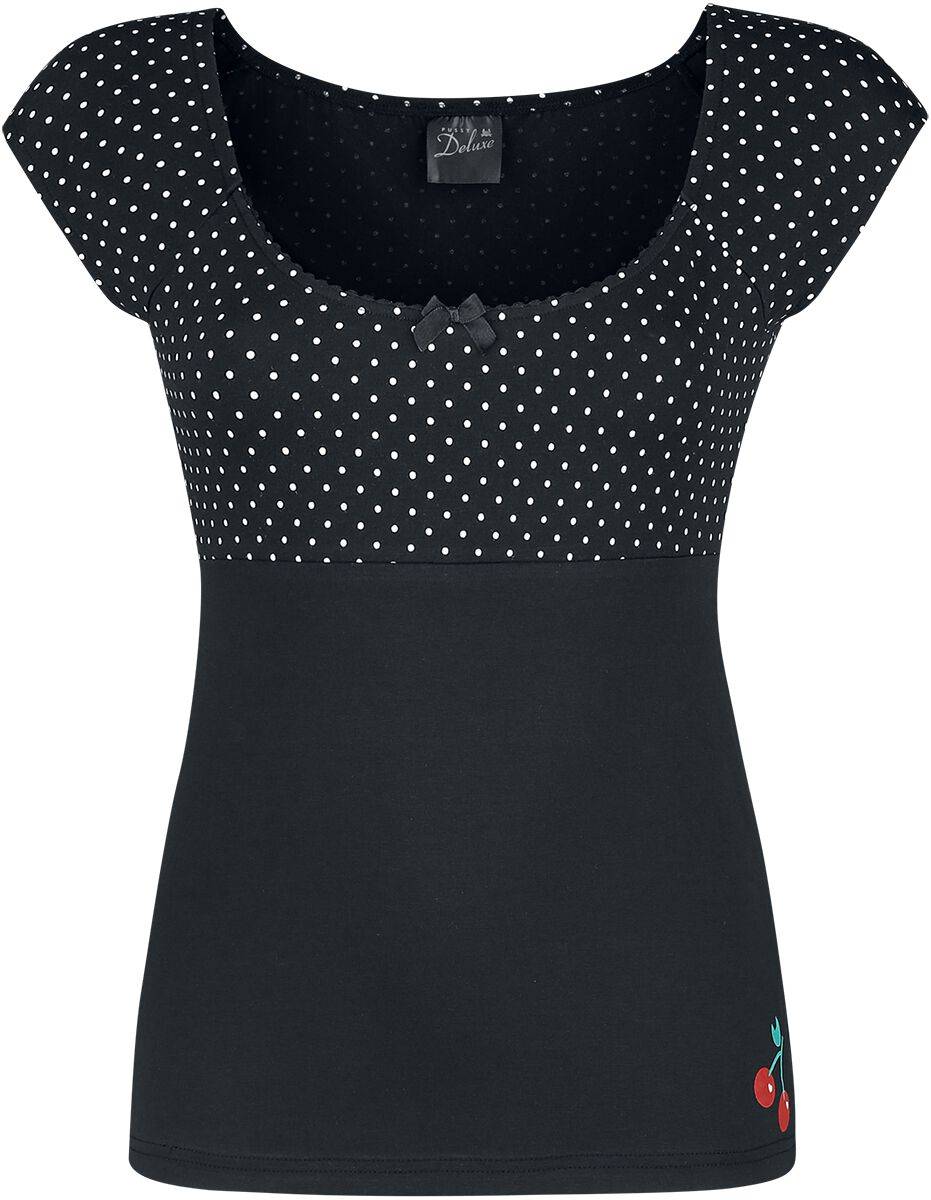 EMP "Mini Dots Evie Shirt" T-Shirt schwarz von Pussy Deluxe