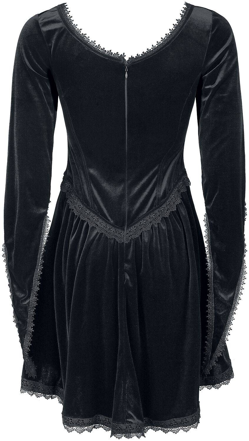 EMP "Minidress" Kurzes Kleid Schwarz/rot Von Sinister Gothic