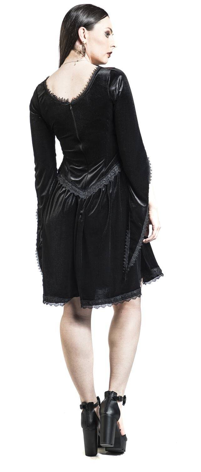 EMP "Minidress" Kurzes Kleid Schwarz/rot Von Sinister Gothic
