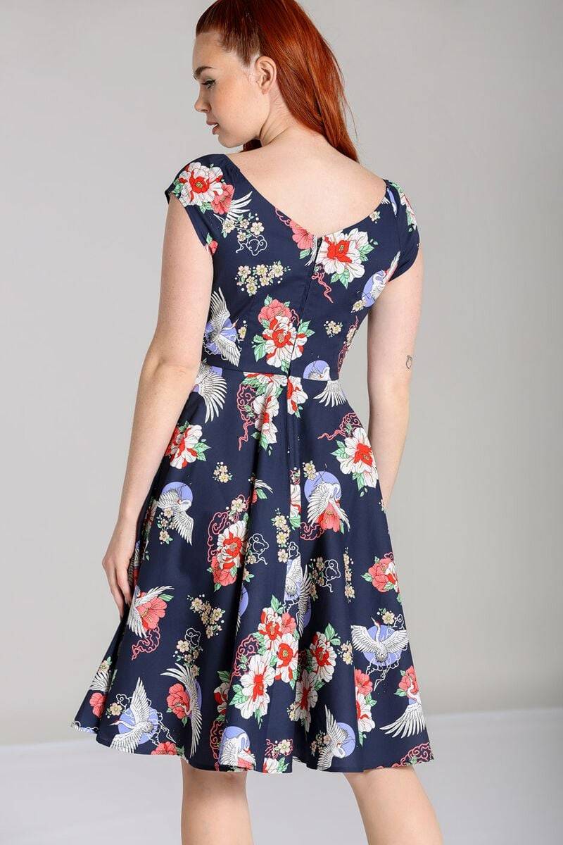 EMP "Misa Midi Dress" Mittellanges Kleid Multicolor Von Hell Bunny