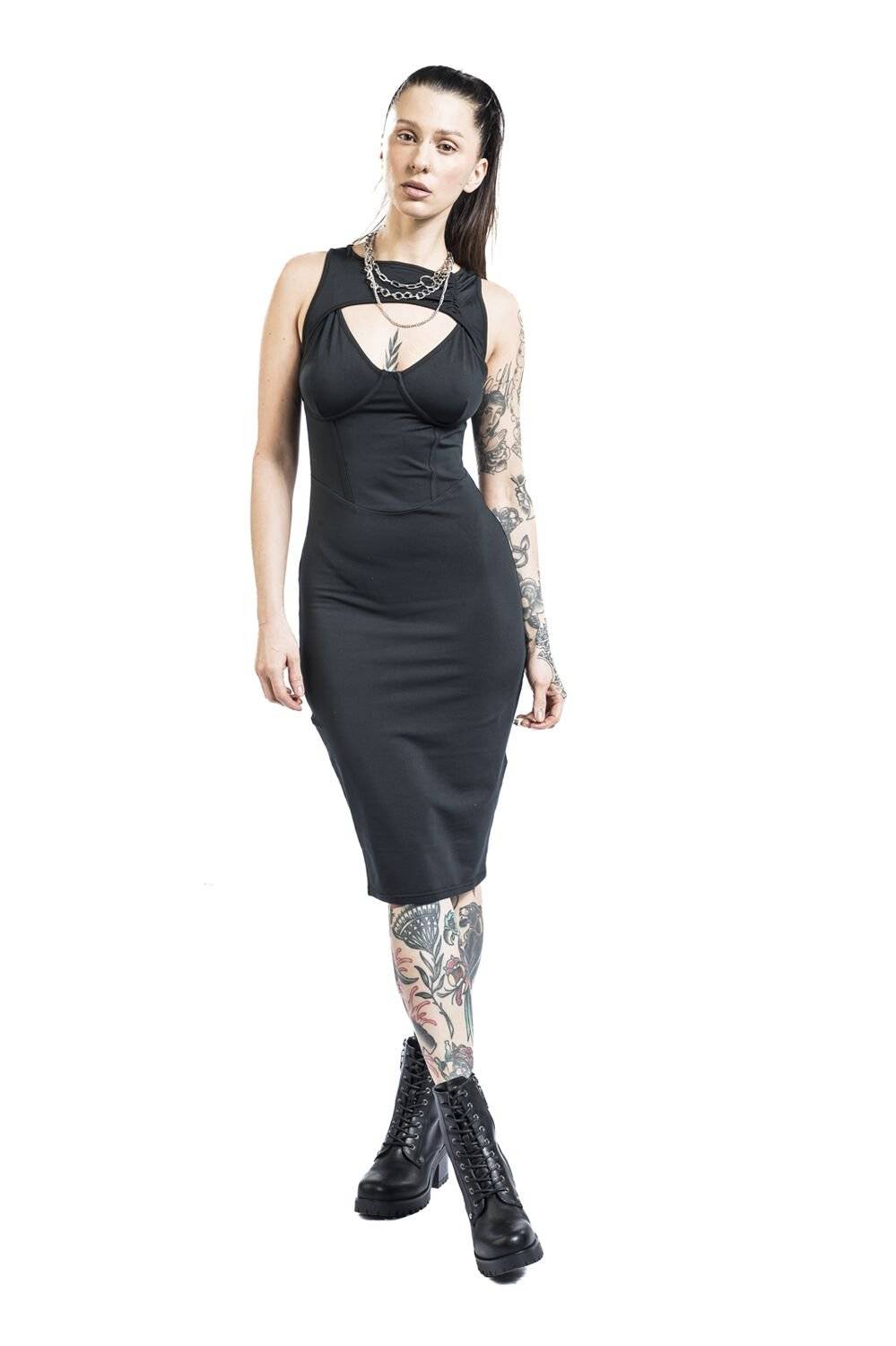 EMP Mittellanges Kleid Schwarz Von Black Premium By EMP