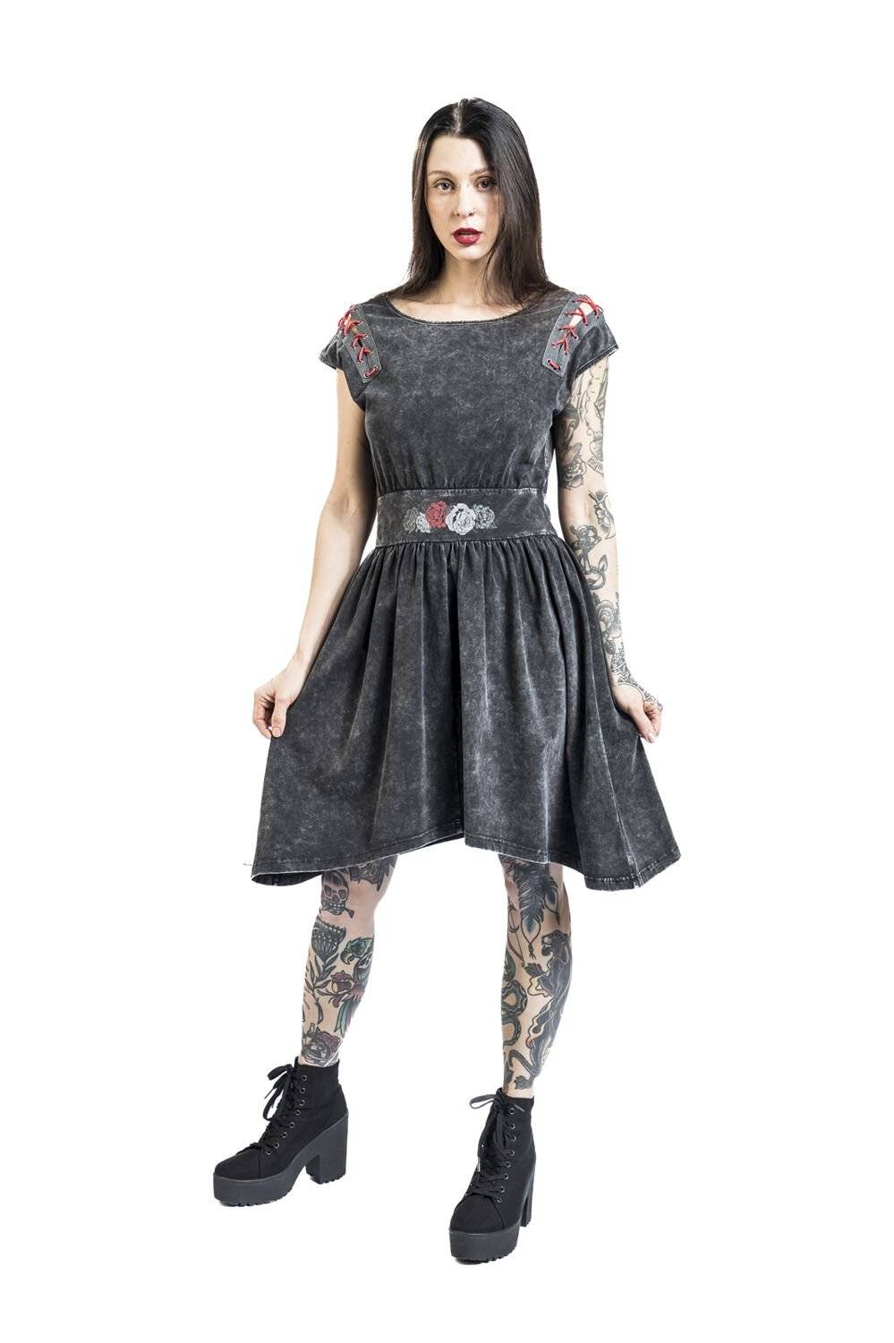 EMP Mittellanges Kleid Schwarz Von Black Premium By EMP