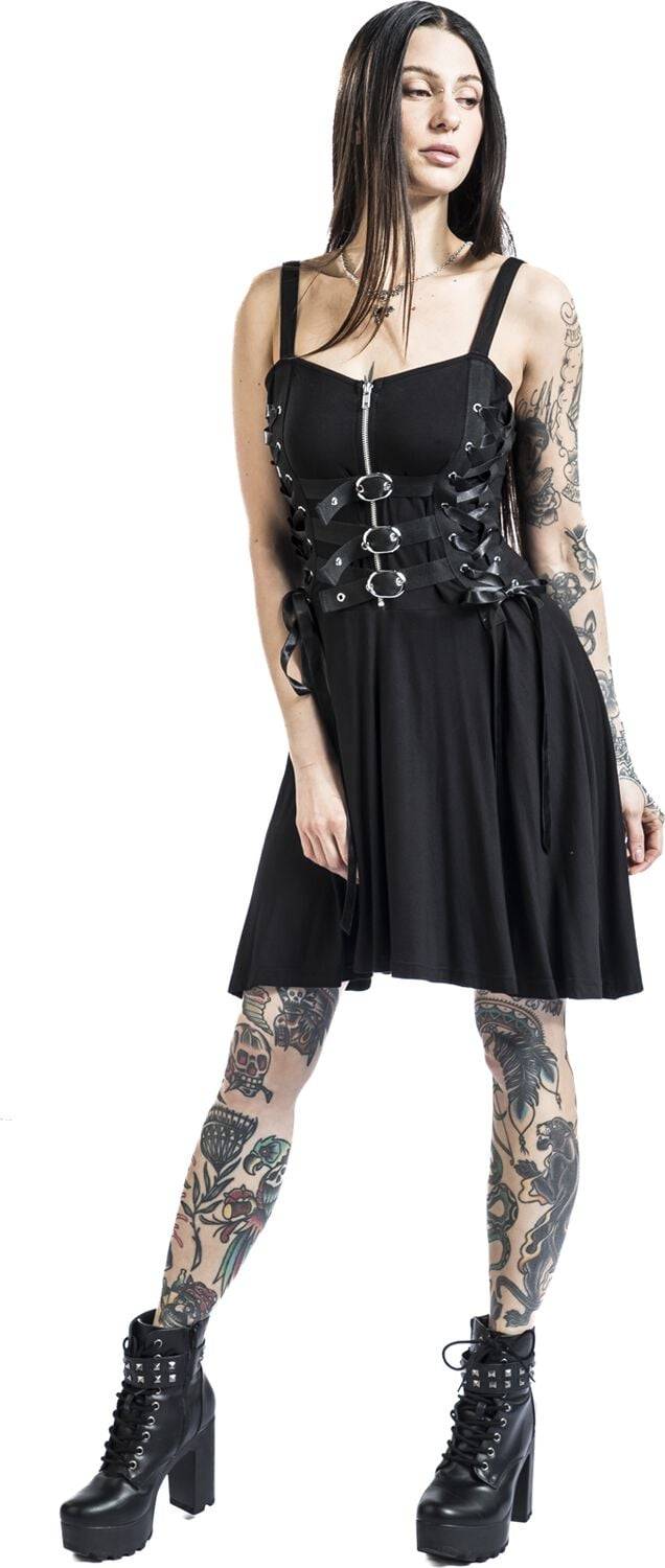 EMP Mittellanges Kleid Schwarz Von Gothicana By EMP