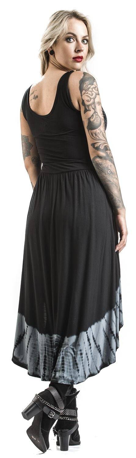 EMP Mittellanges Kleid Schwarz/weiß Von Rock Rebel By EMP