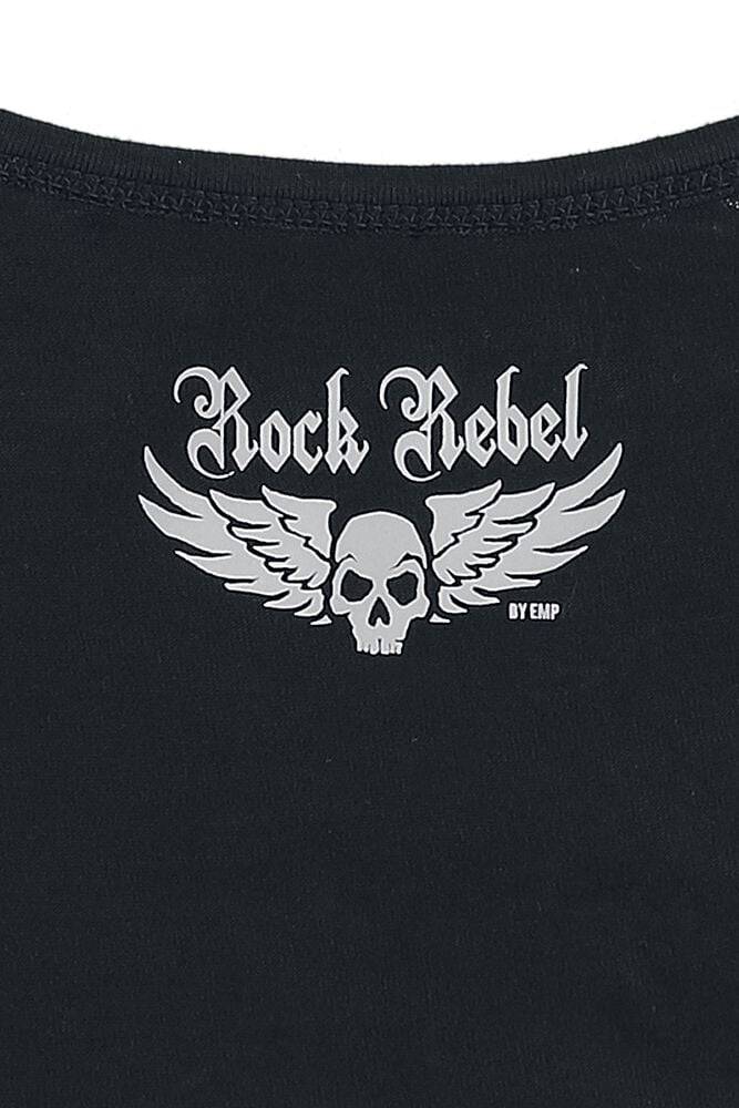 EMP Mittellanges Kleid Schwarz/weiß Von Rock Rebel By EMP