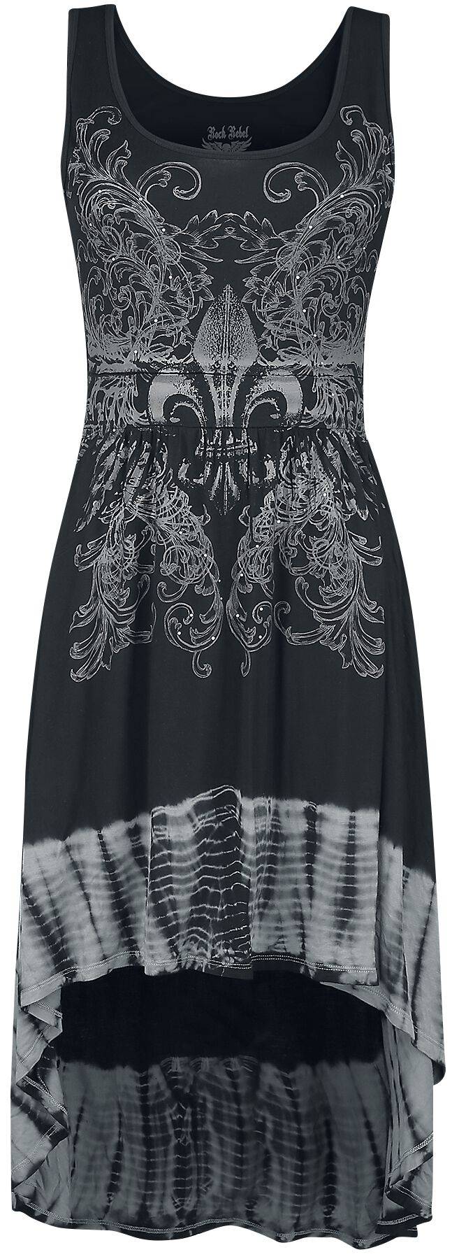 EMP Mittellanges Kleid schwarz/weiß von Rock Rebel by EMP