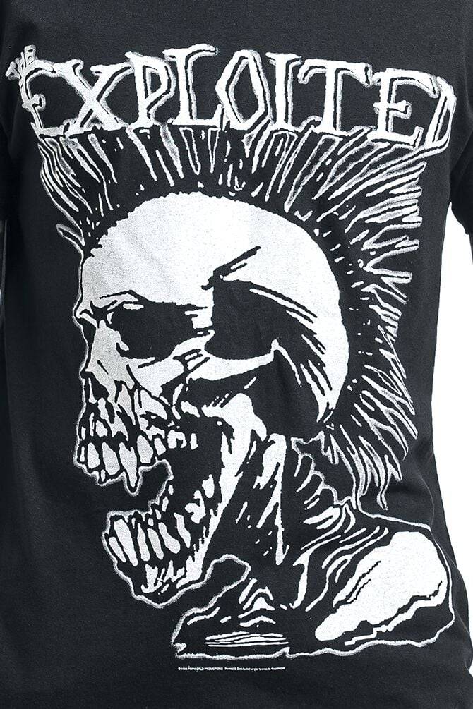 EMP "Mohican Skull" T-Shirt Schwarz Von The Exploited