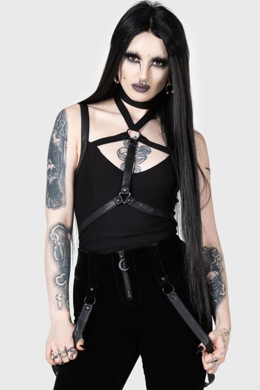 EMP "Moon City Trousers" Stoffhose Schwarz Von KIHILIST By KILLSTAR