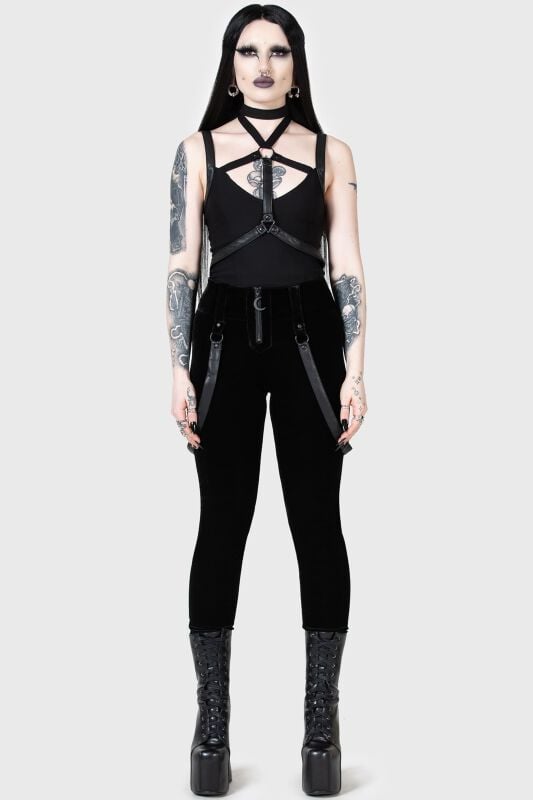 EMP "Moon City Trousers" Stoffhose schwarz von KIHILIST by KILLSTAR