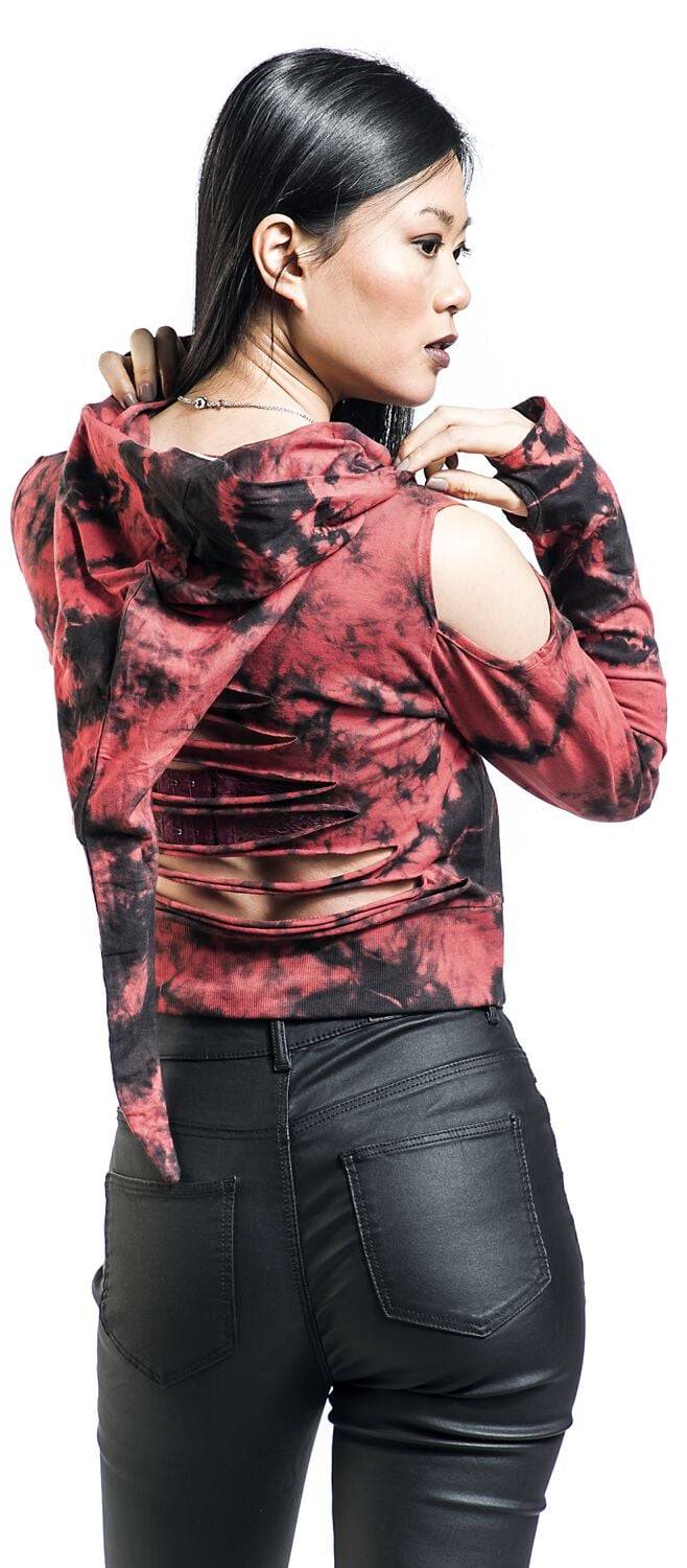 EMP "Morrigan Hood" Kapuzenpullover Rot/schwarz Von Innocent