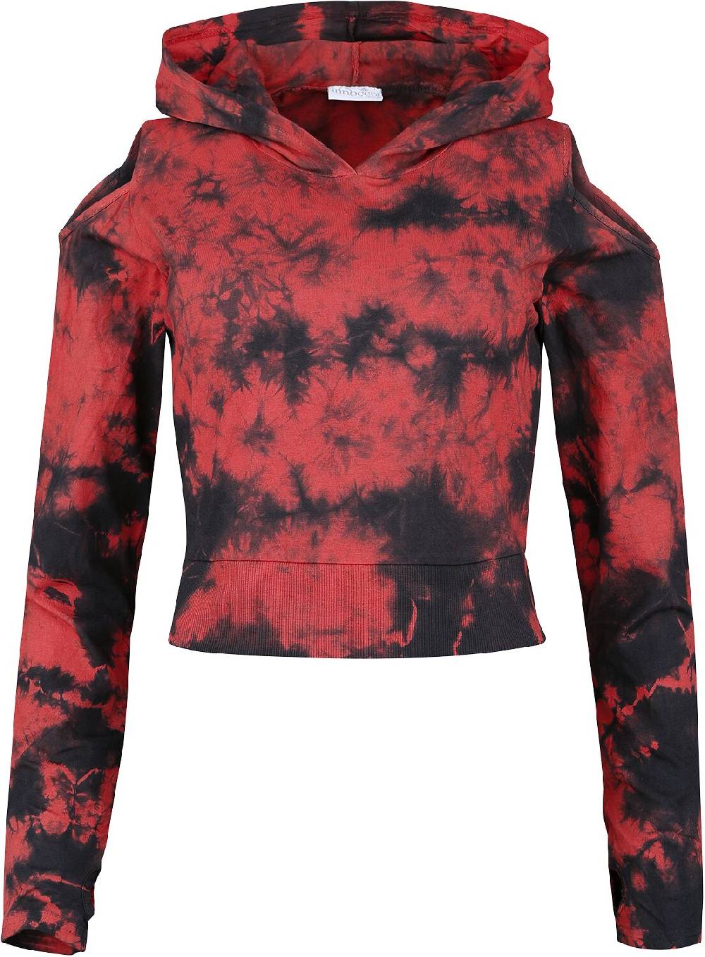 EMP "Morrigan Hood" Kapuzenpullover rot/schwarz von Innocent