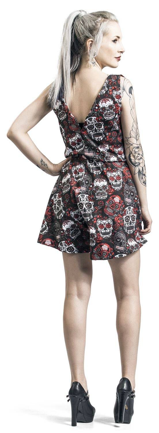 EMP "Mortal Playsuit" Jumpsuit Schwarz/rot Von Rockabella