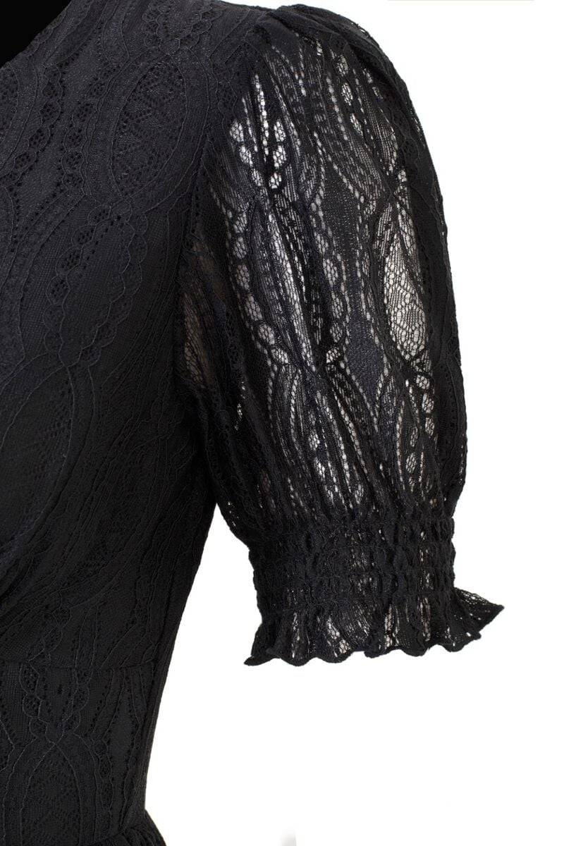 EMP "Mortem Mini Dress" Kurzes Kleid Schwarz Von Hell Bunny