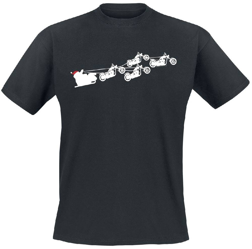 EMP "Motorrad Weihnachtsmann" T-Shirt schwarz von Sprüche