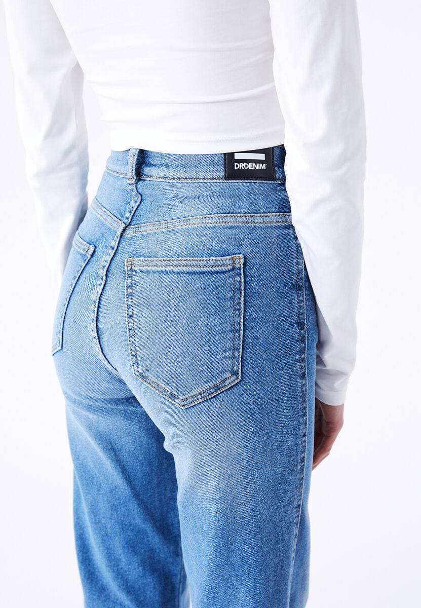 EMP "Moxy Straight Cape Sky Worn Hem" Jeans Blau Von Dr. Denim