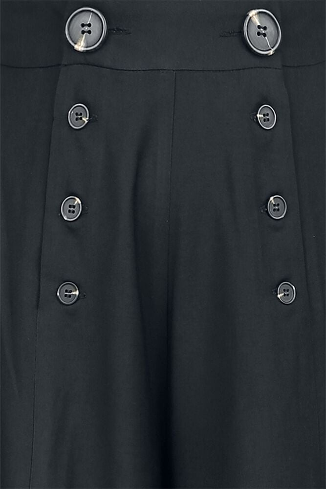 EMP "Murphy Culottes" Stoffhose Schwarz Von Hell Bunny