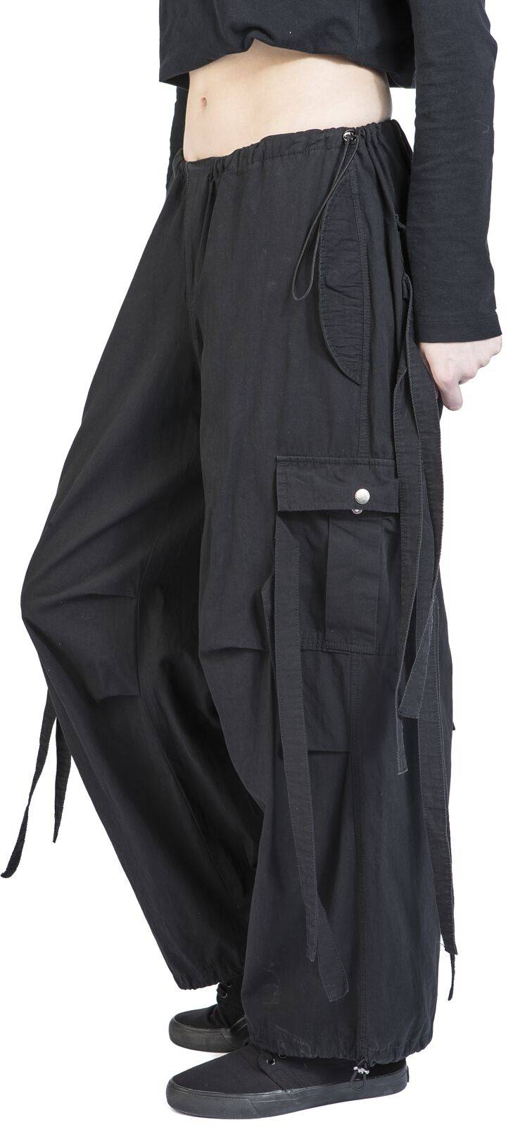 EMP "Nami Trousers" Cargohose Schwarz Von Banned Alternative