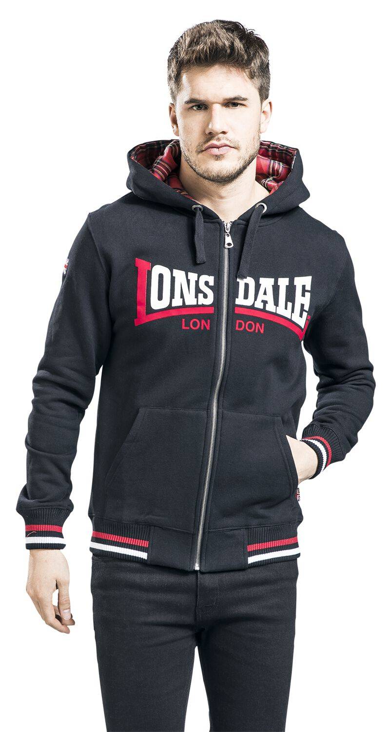 EMP "Nateby" Kapuzenjacke Schwarz Von Lonsdale London