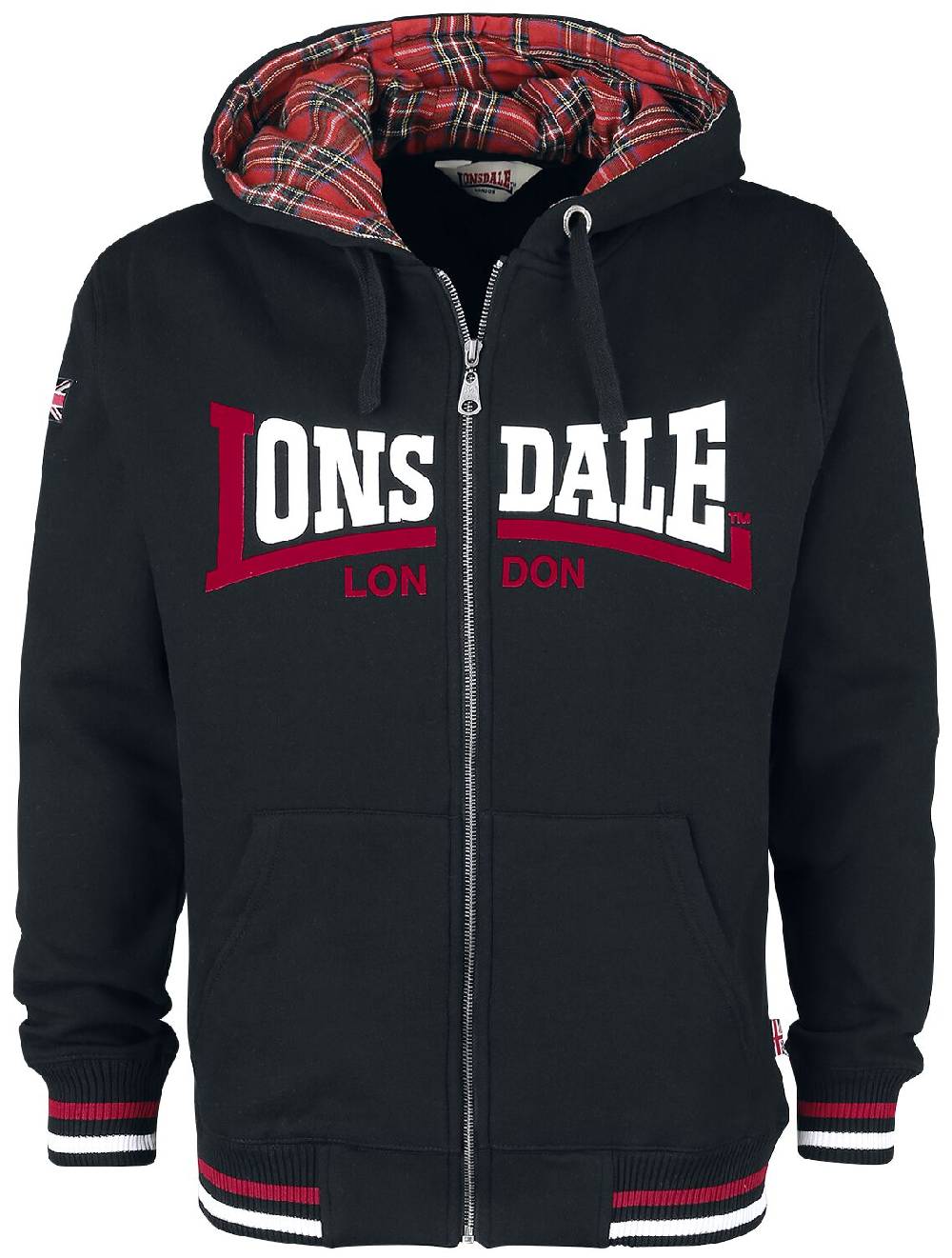 EMP "Nateby" Kapuzenjacke schwarz von Lonsdale London
