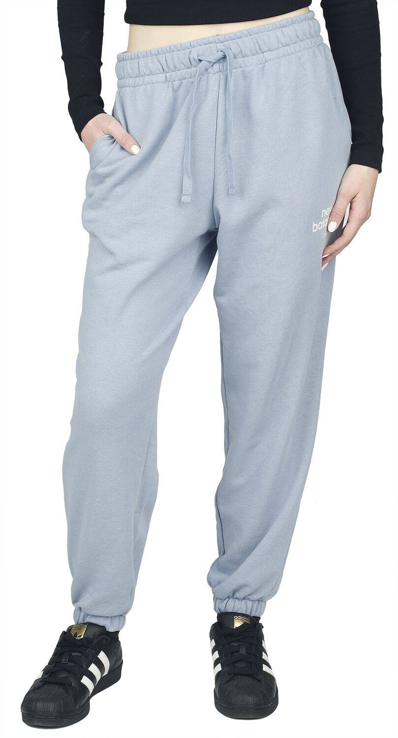 EMP "NB Essentials Graphic Fleece Pant" Trainingshose Blau Von New Balance