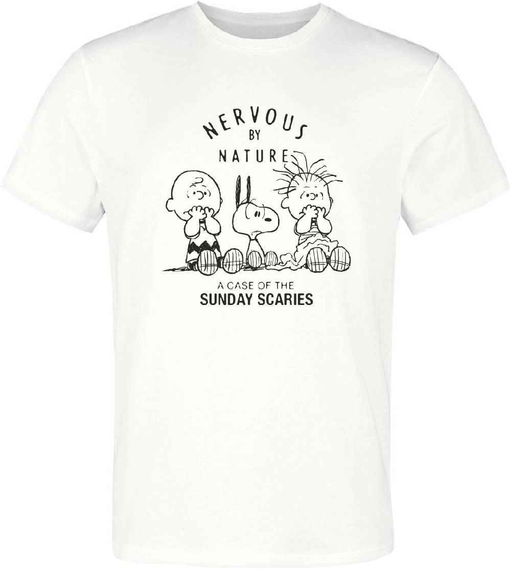 EMP "Nervous By Nature A Case Of The Sunday Scaries" T-Shirt weiß von Peanuts