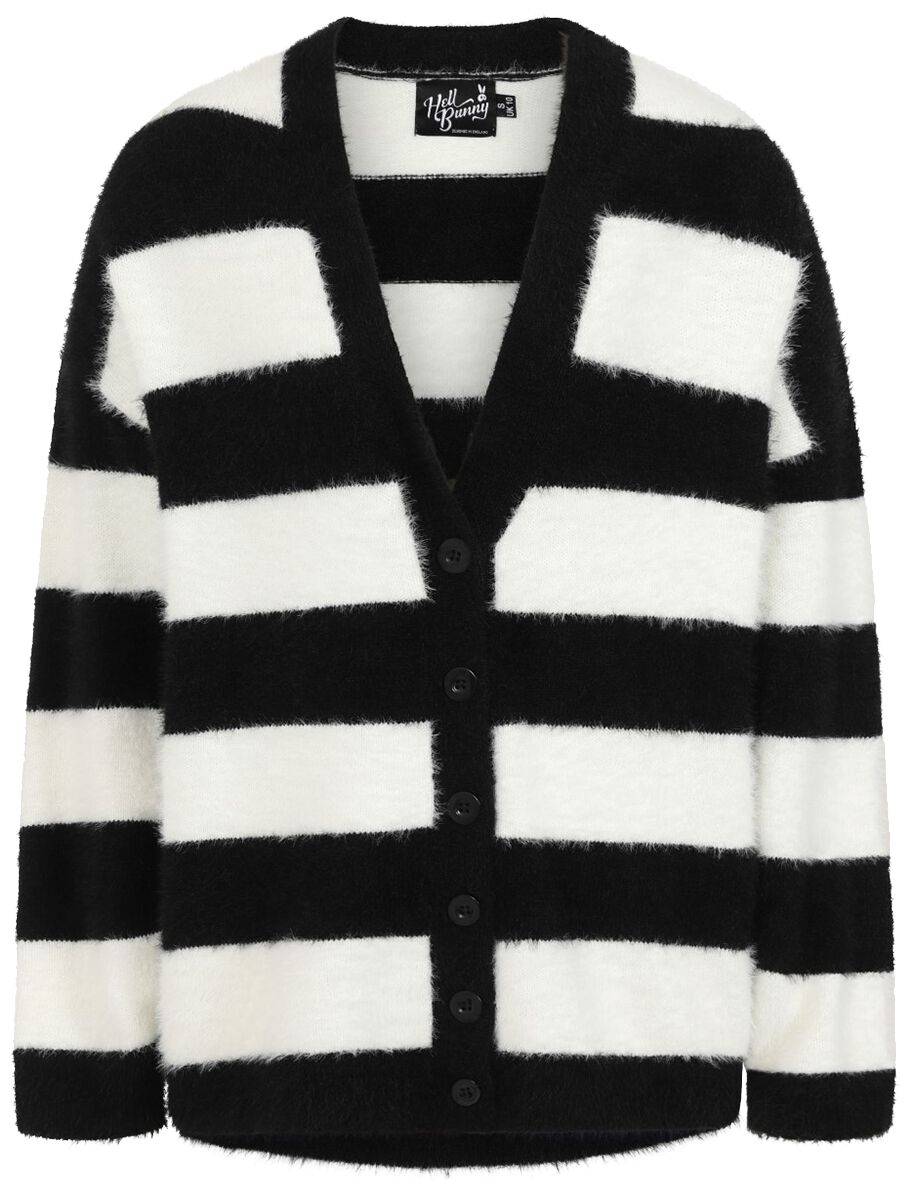 EMP "Nevermind Cardigan" Cardigan schwarz/weiß von Hell Bunny