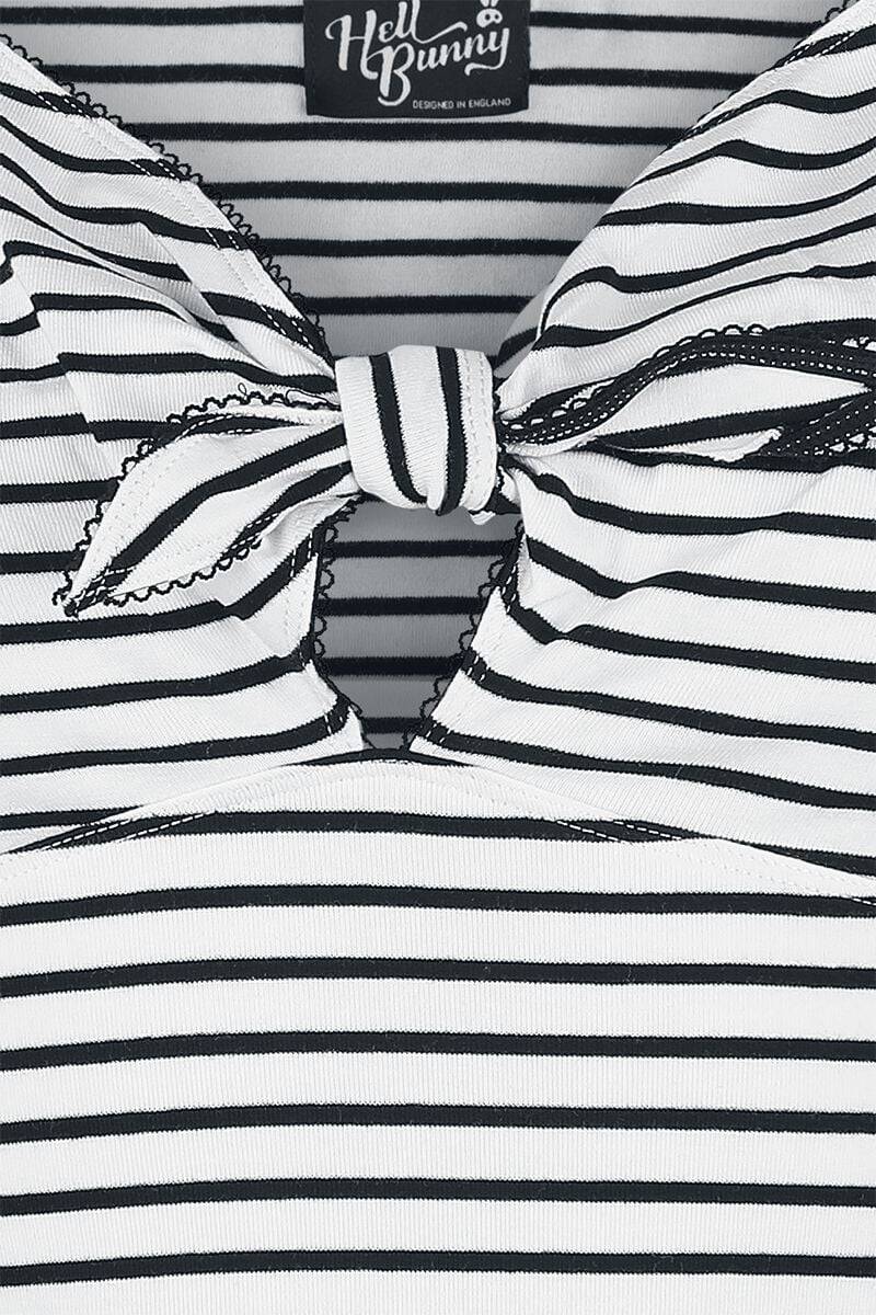 EMP "New Dolly Top" T-Shirt Schwarz/weiß Von Hell Bunny