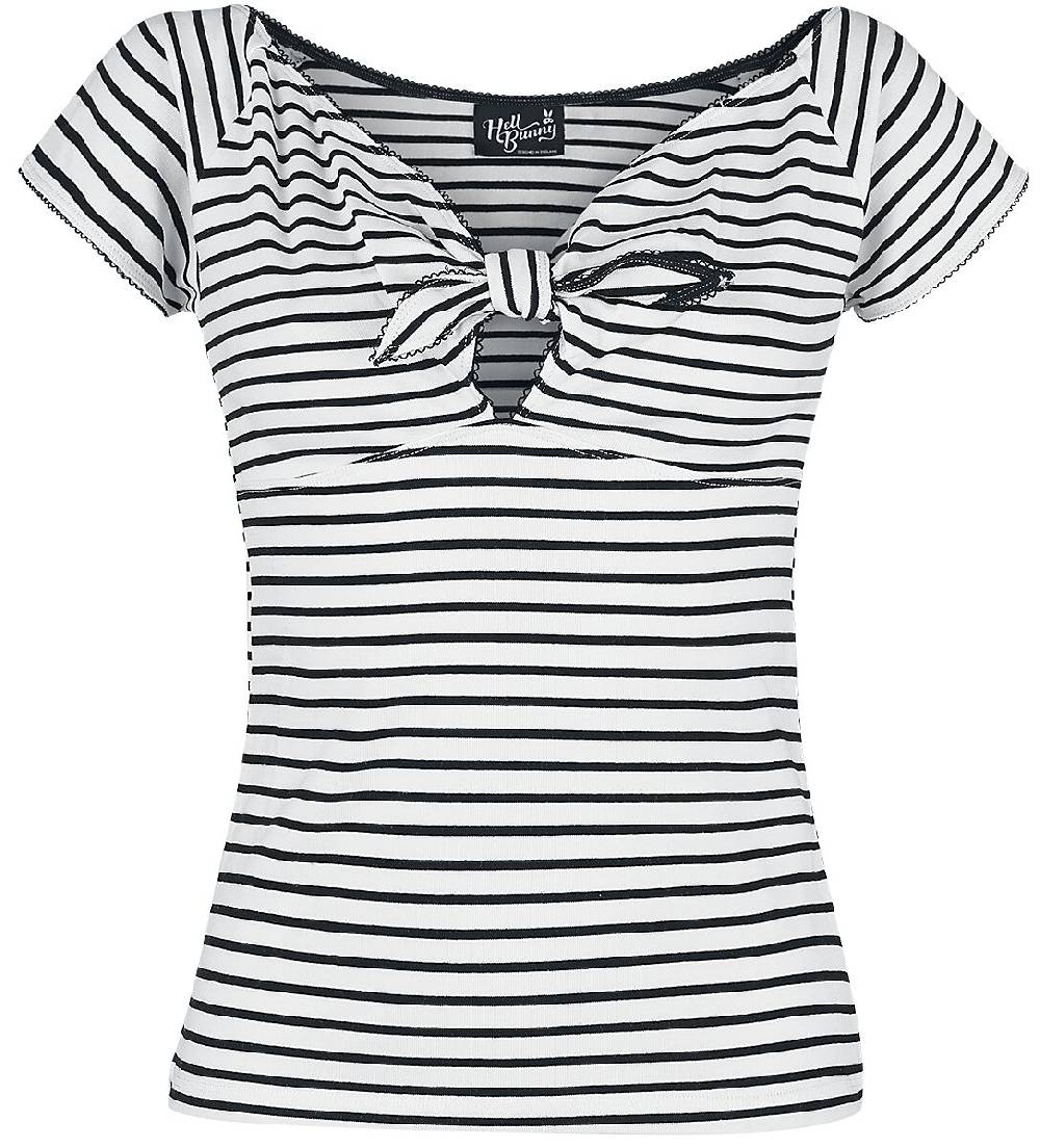 EMP "New Dolly Top" T-Shirt schwarz/weiß von Hell Bunny