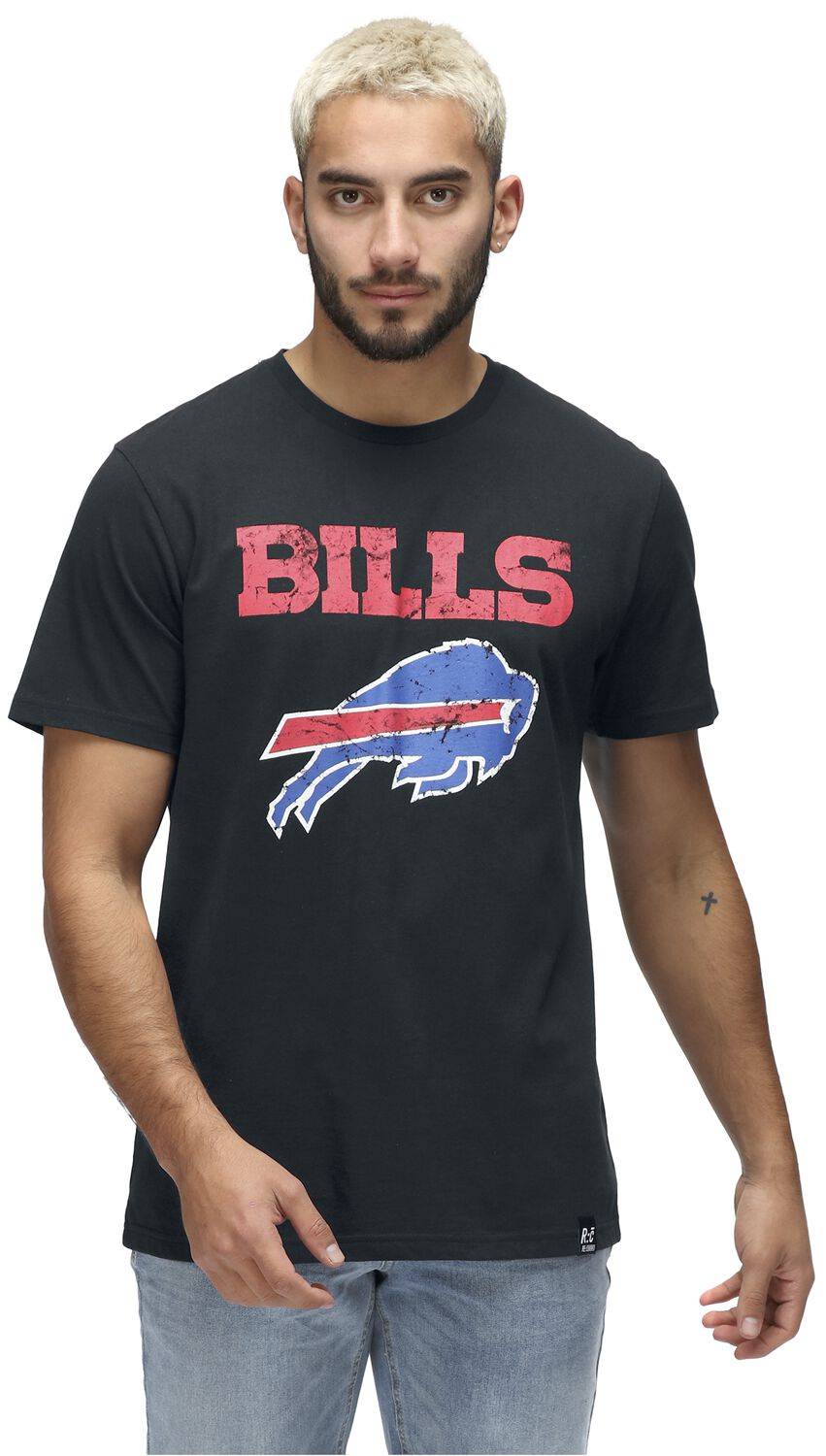 EMP "NFL Bills Logo" T-Shirt Schwarz Von Recovered Clothing