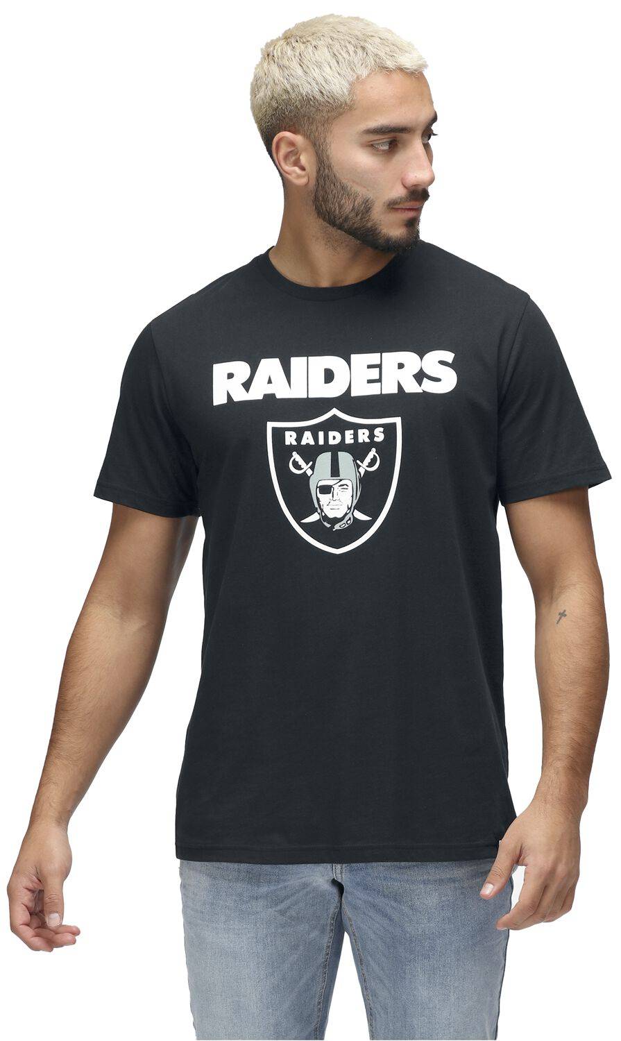 EMP "NFL Raiders Logo" T-Shirt Schwarz Von Recovered Clothing