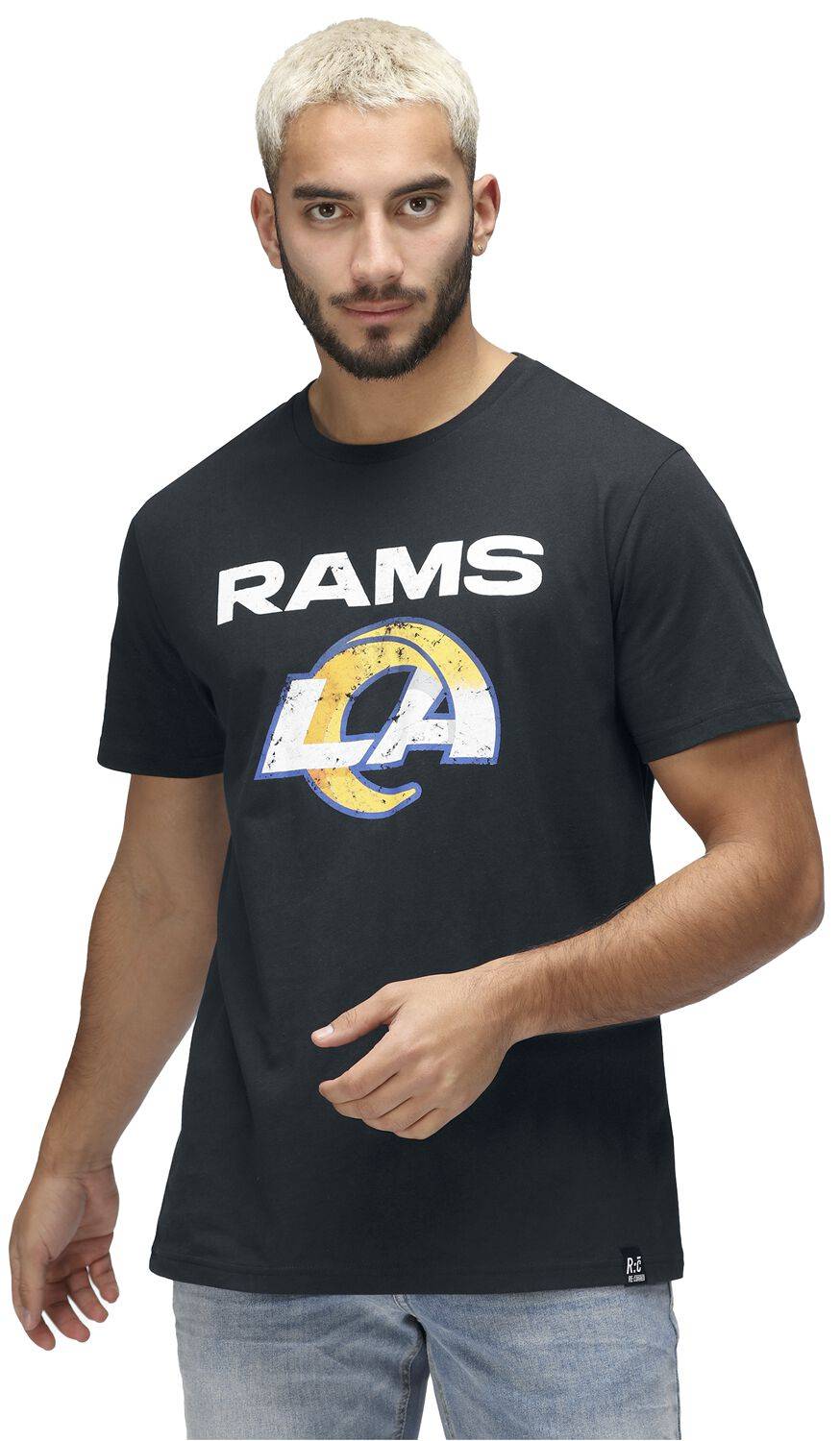 EMP "NFL Rams Logo" T-Shirt Schwarz Von Recovered Clothing