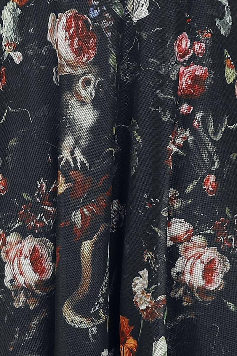 EMP "Night Garden Print Midi Dress" Mittellanges Kleid Multicolor Von Jawbreaker
