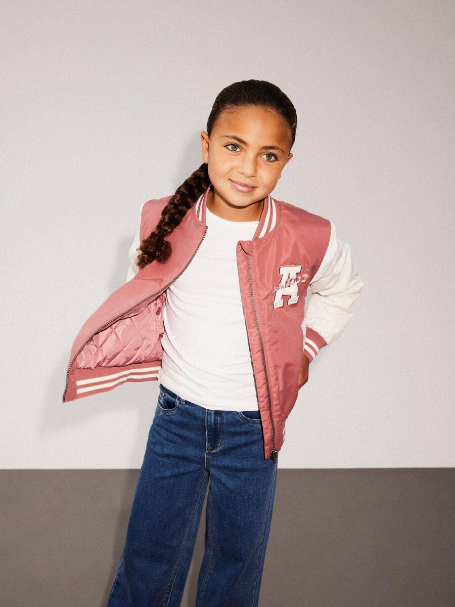 EMP "NKNMain Bomber Jacket" Jacke Rosa/weiß Von Name It