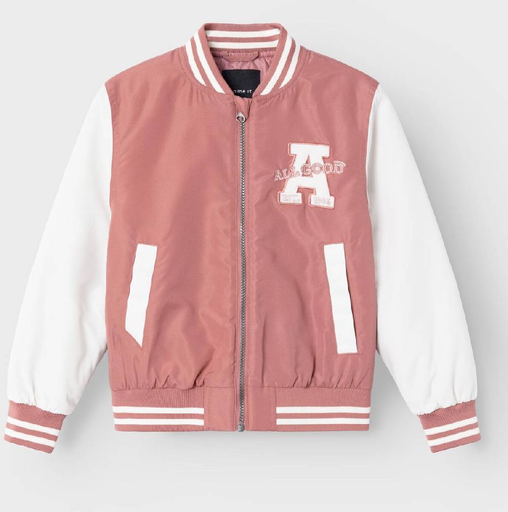 EMP "NKNMain Bomber Jacket" Jacke rosa/weiß von name it