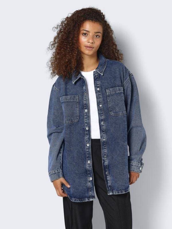 EMP "NMALVA L/S DENIM SHACKET AZ351MB NOOS" Langarmhemd Blau Von Noisy May