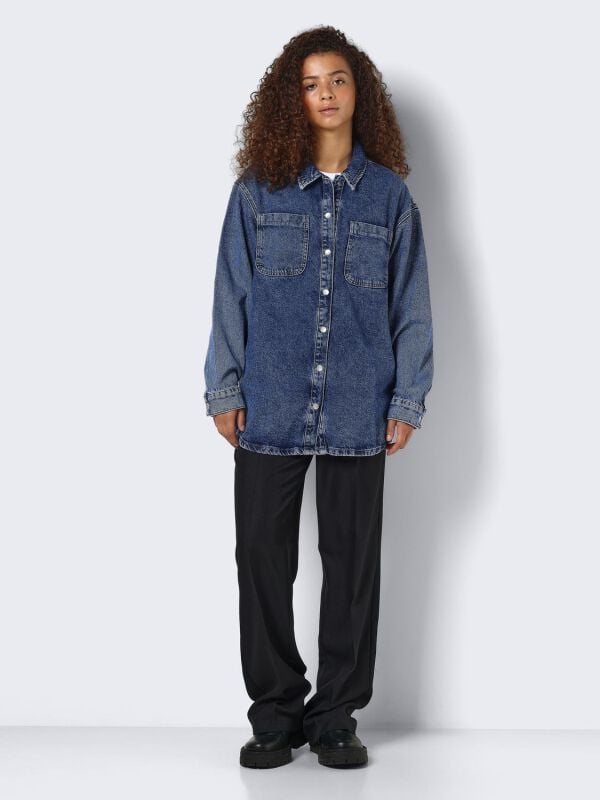 EMP "NMALVA L/S DENIM SHACKET AZ351MB NOOS" Langarmhemd Blau Von Noisy May