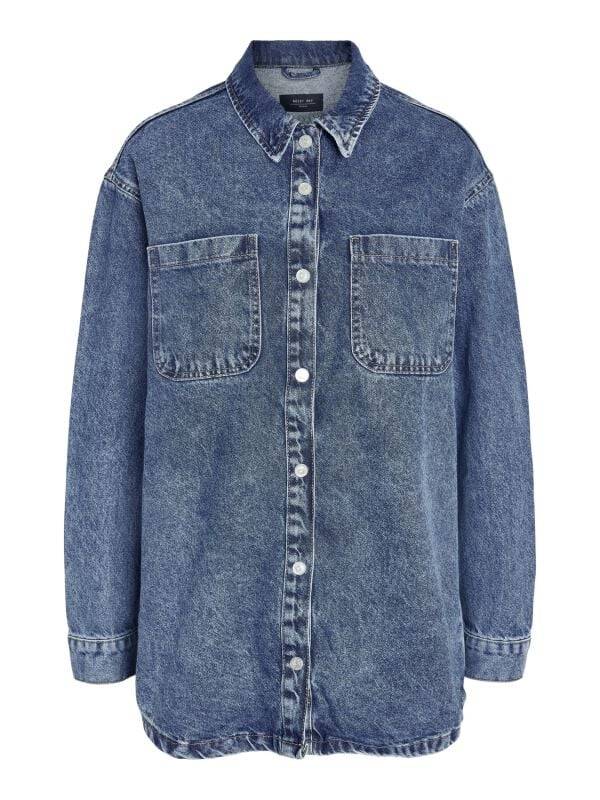 EMP "NMALVA L/S DENIM SHACKET AZ351MB NOOS" Langarmhemd blau von Noisy May