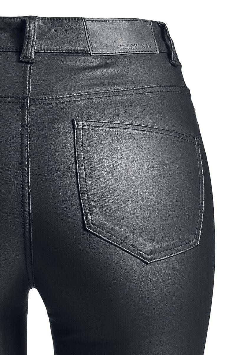 EMP "NMCallie High Waist Skinny Coated Pants" Jeans Schwarz Von Noisy May