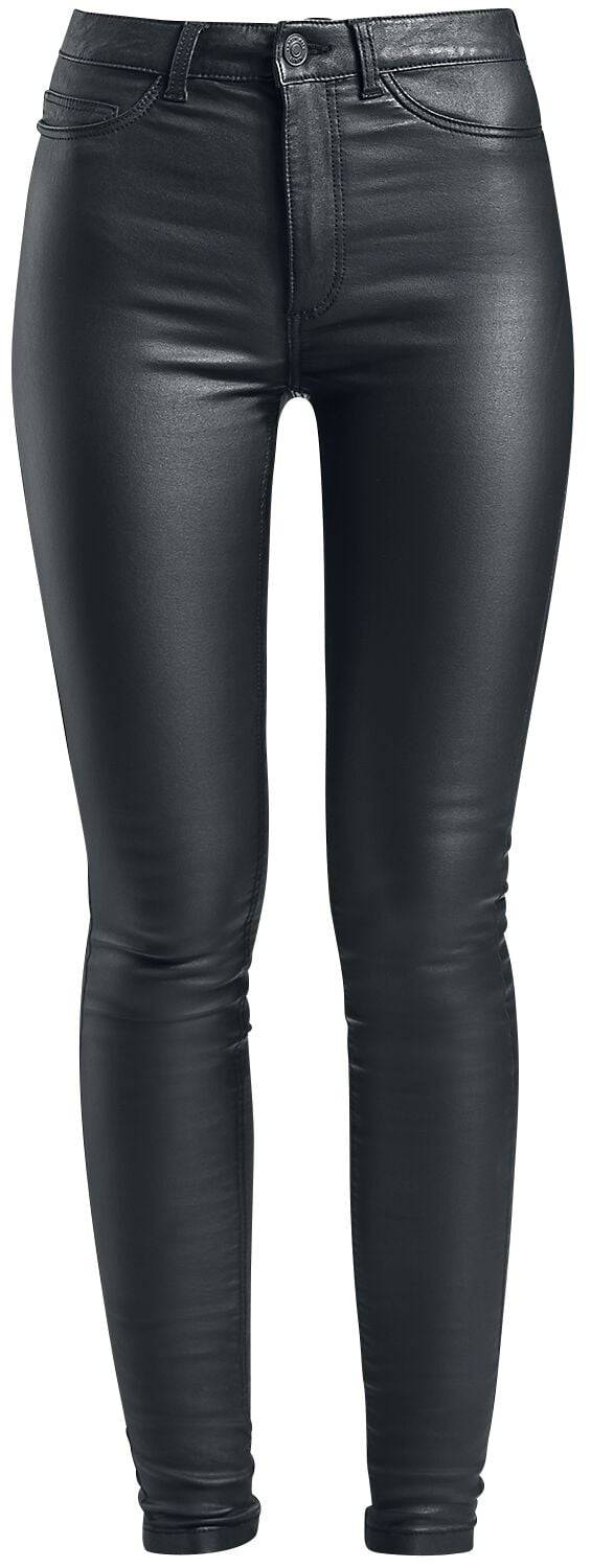 EMP "NMCallie High Waist Skinny Coated Pants" Jeans schwarz von Noisy May