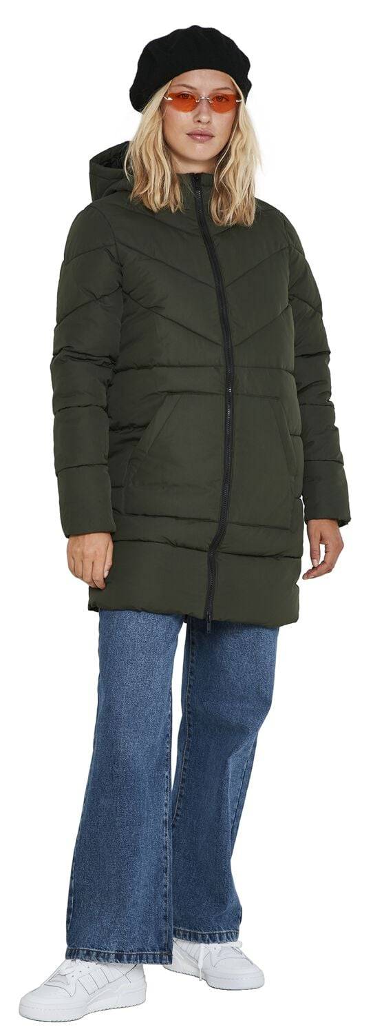 EMP "NMDalcon Long Jacket" Wintermantel Oliv Von Noisy May