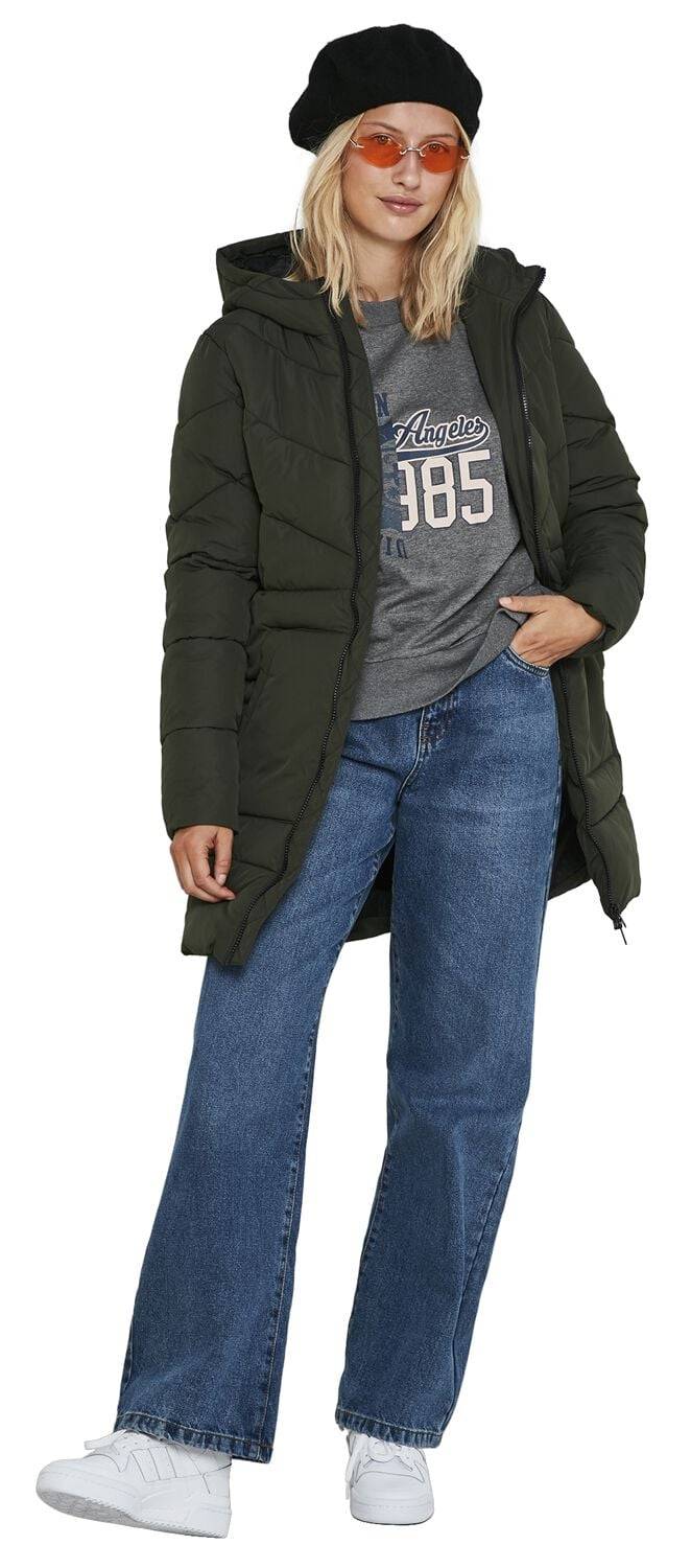 EMP "NMDalcon Long Jacket" Wintermantel Oliv Von Noisy May
