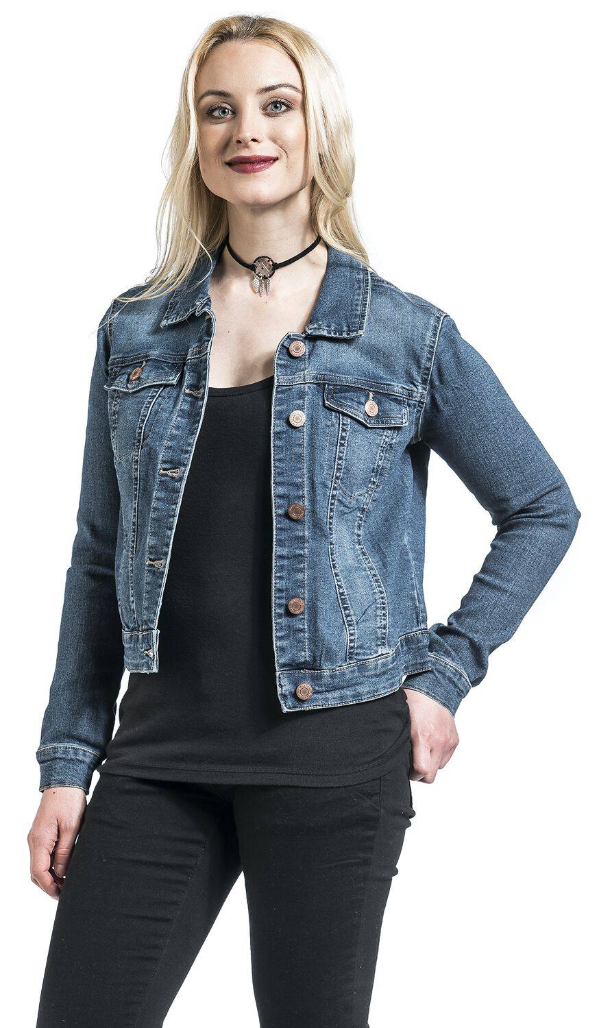 EMP "NMDebra Denim Jacket" Jeansjacke Blau Von Noisy May