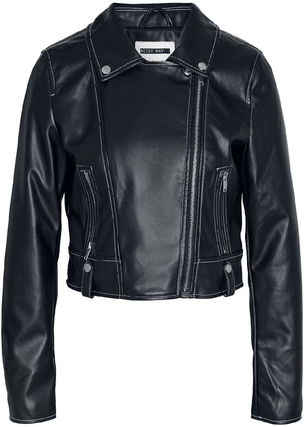 EMP "NMLuke Paulina Biker Jacket" Kunstlederjacke Schwarz Von Noisy May