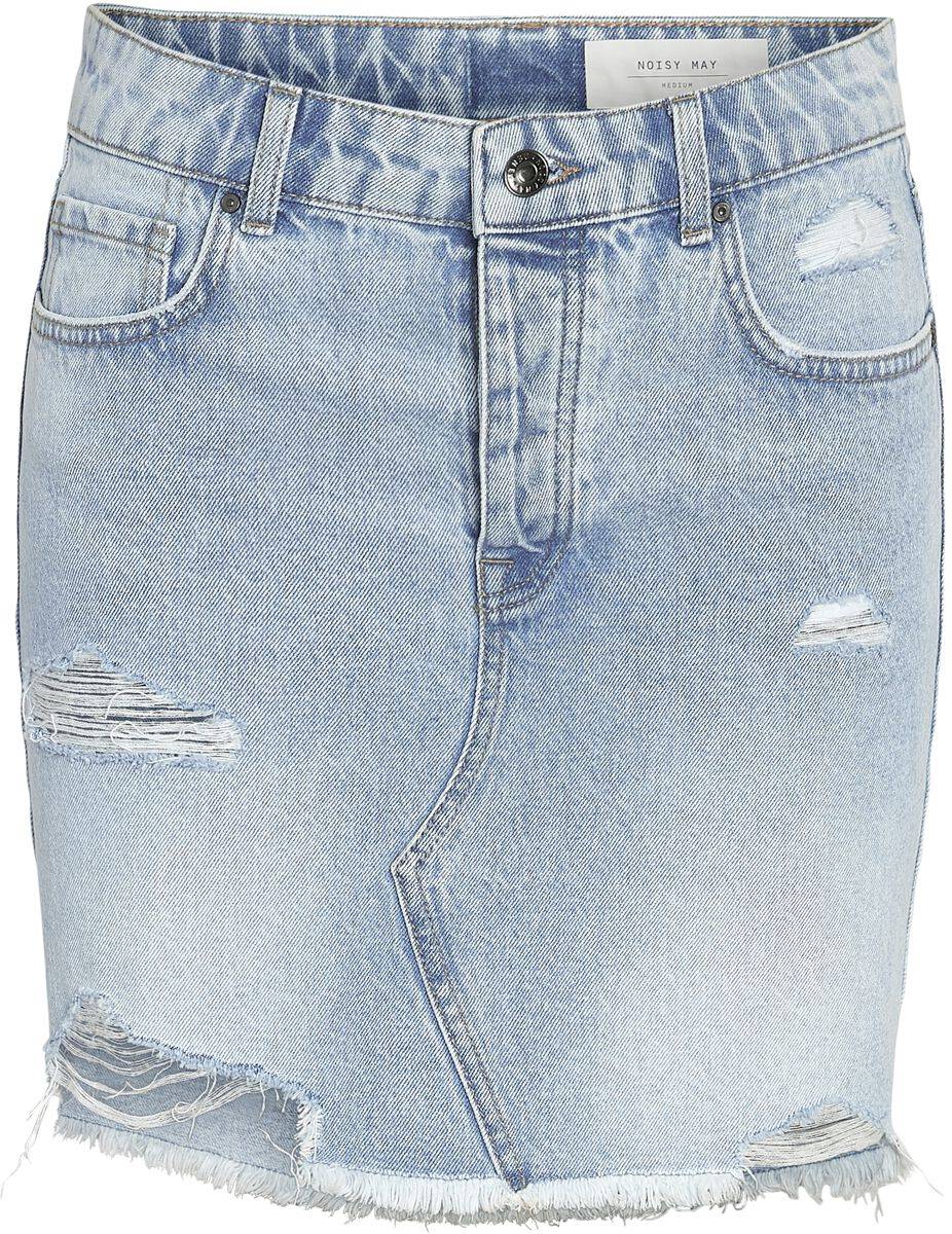 EMP "NMMillie HW Denim Mini Skirt" Kurzer Rock hellblau von Noisy May